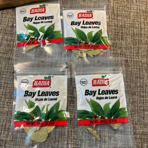 5258-PTT Four Unopened 0.20 Oz. (5.67g) Packages Badia Bay Leaves - Gluten Free